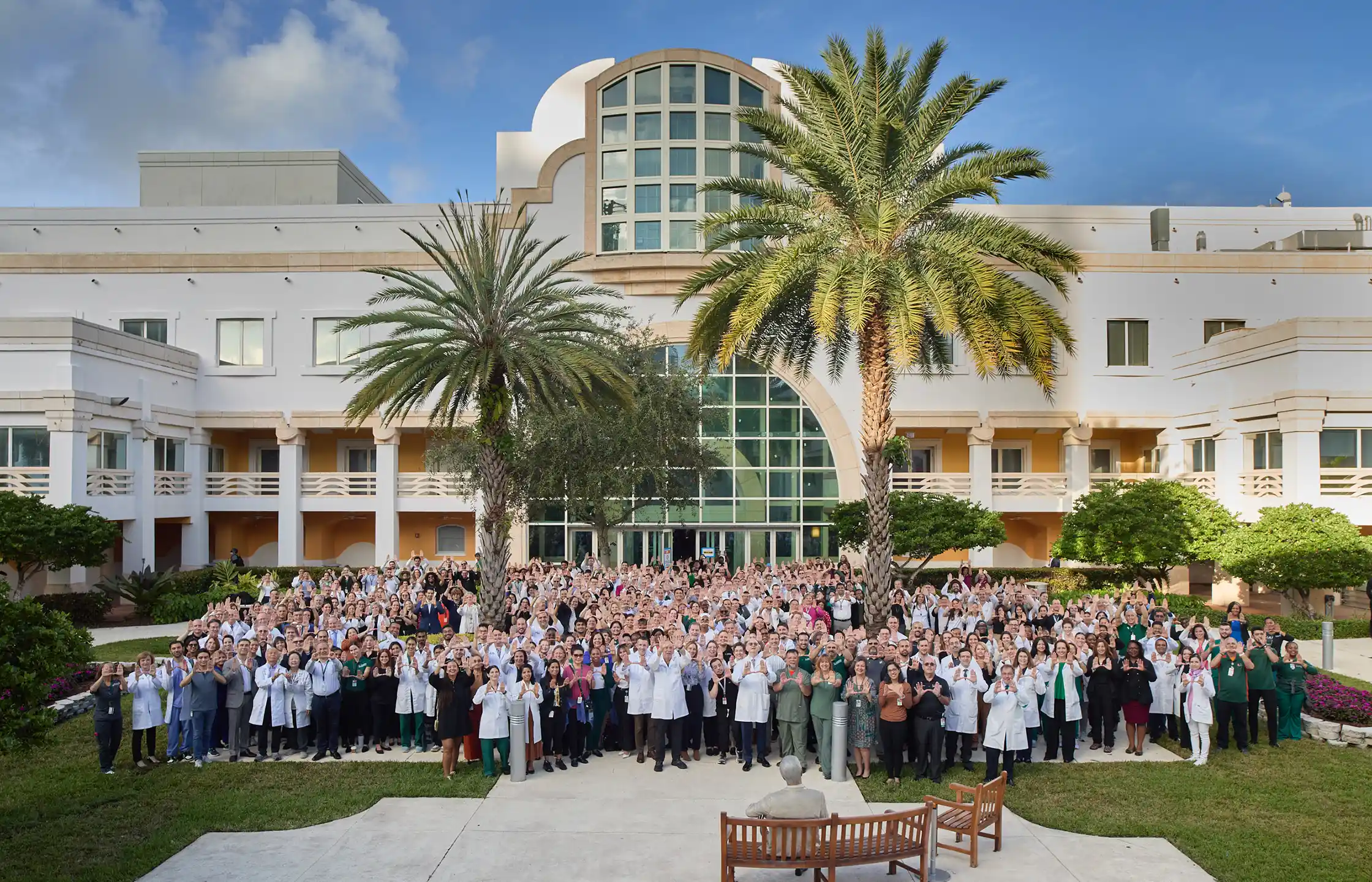Group photo of physicians on campus